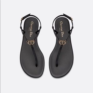 Dior | Shoes | Christian Dior Lambskin Signature Tstrap Sandal | Poshmark